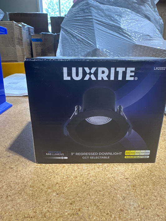 Luxrite 3” regressed down light 640 lumen