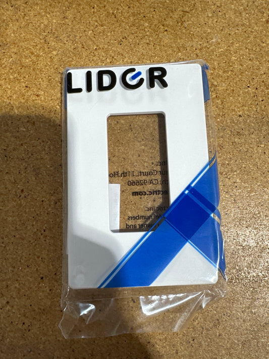 Lifer mid sized 1 gang white wall plate