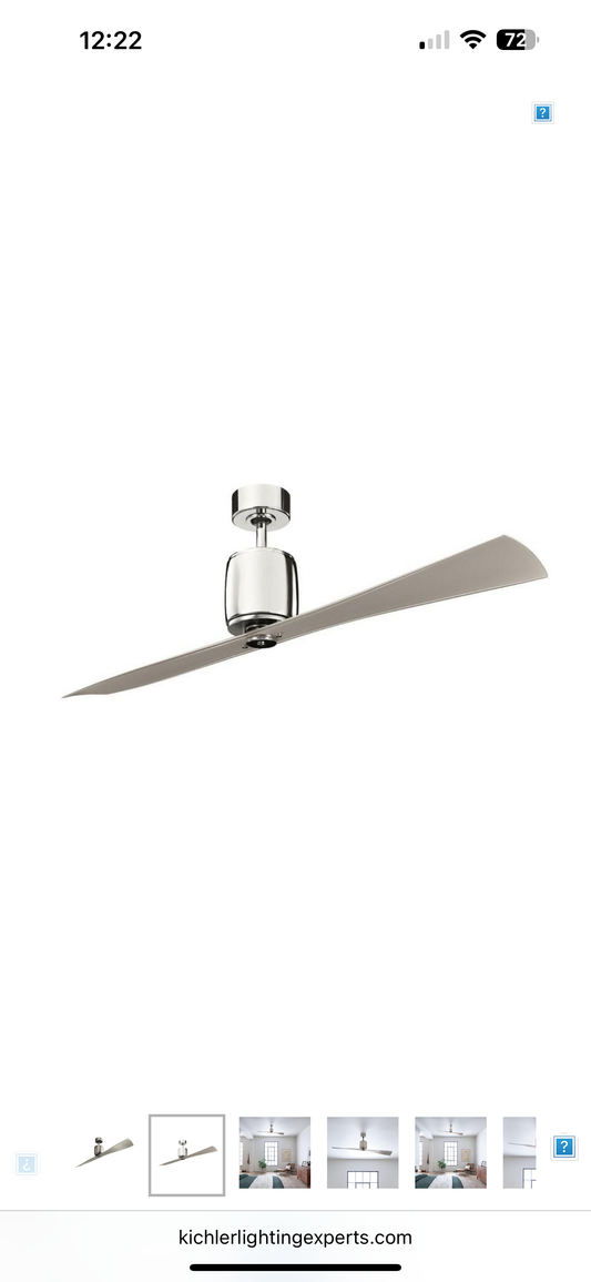 Kichler Lighting - 300160PN - Ferron - Ceiling Fan - with Contemporary inspirations - 16 inches tall by 60 inches wide