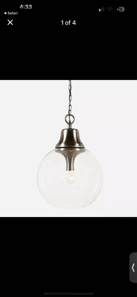 Bobo GODDARD PENDANT LIGHT 22IN AGED STEEL