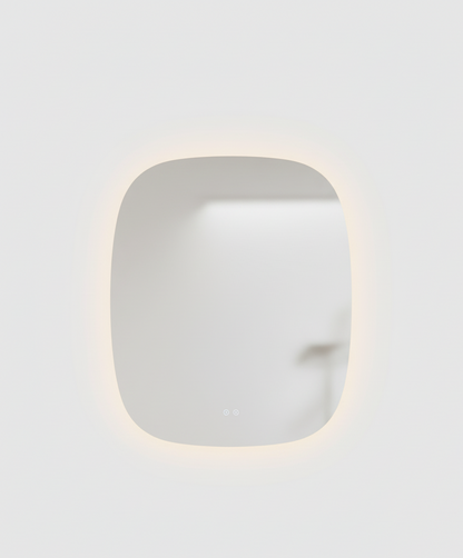 SPH Designs 43" H x 31" W Modern Aluminum Frameless Bathroom Wall Mirror with Light